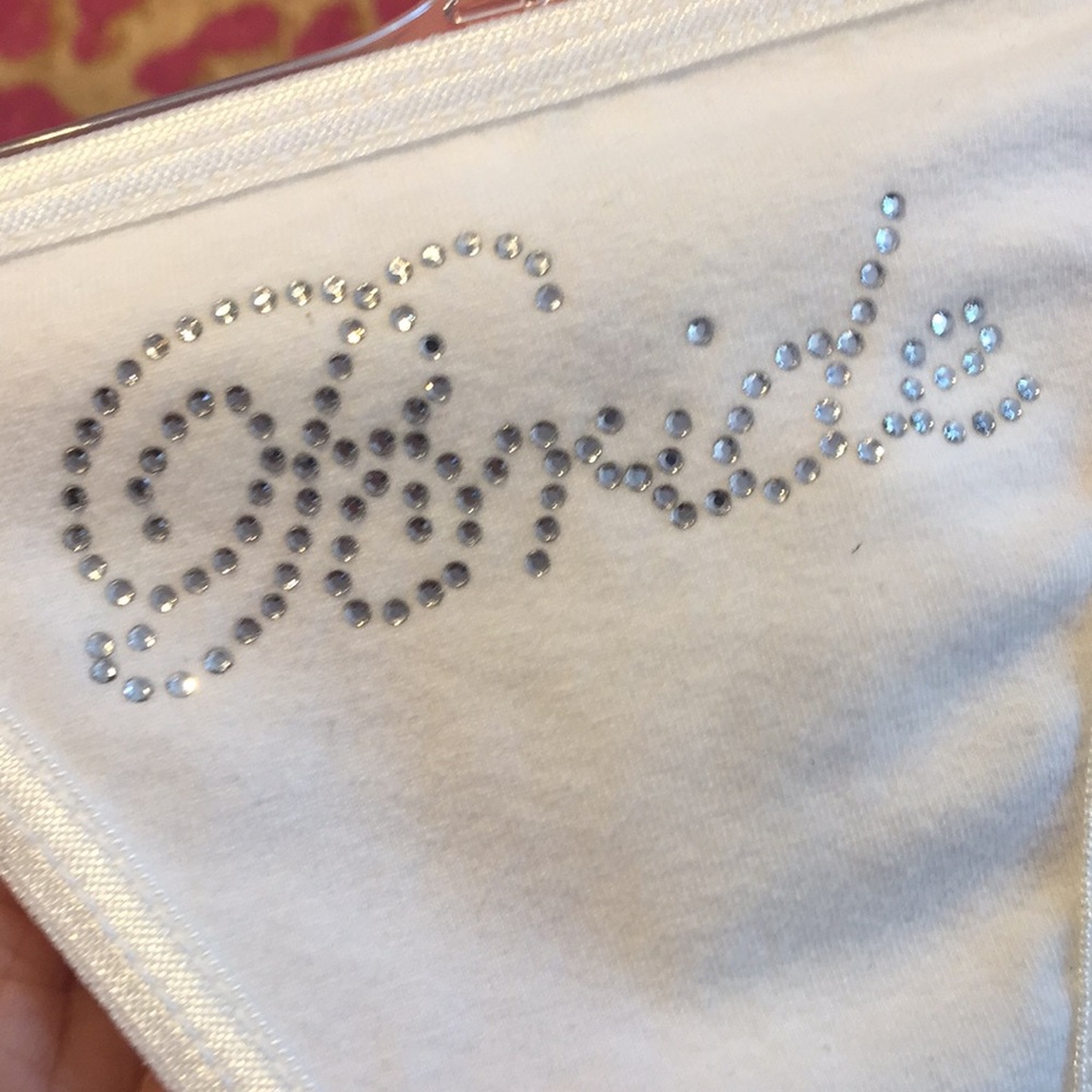 Classy Bride Embellished Thong. Size Small